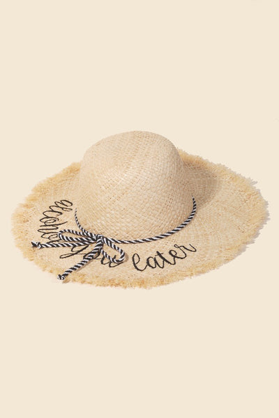 Alcohol You Later Straw Hat - Bel Air Boutique