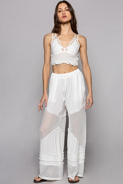 Contrast See Threw Culotte Pants - Bel Air Boutique