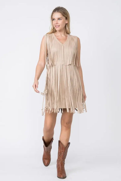 Dahlia Fringe Dress - Bel Air Boutique