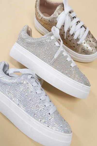 Do Your Thing Rhinestone Sneakers - Bel Air Boutique