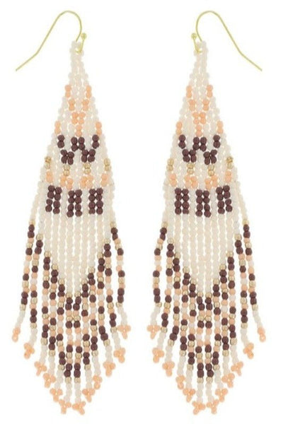 Frankie Seed Bead Fringe Earrings - Bel Air Boutique