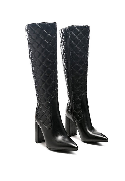 Harlequin Quilted Boots - Bel Air Boutique