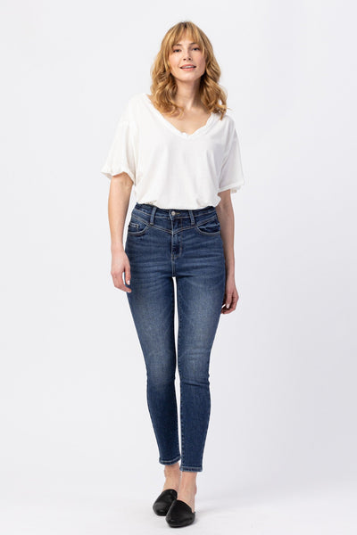 Judy Blue Front Yoke Skinny Jeans - Bel Air Boutique