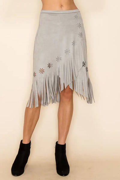 Olivia Overlay Fringe Skirt - Bel Air Boutique