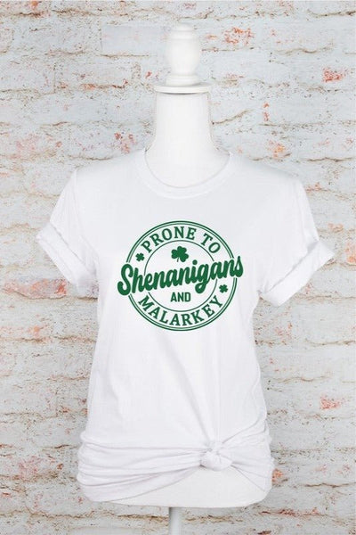 Prone to Shenanigans & Malarkey Graphic Tee - Bel Air Boutique