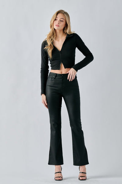Ryan High Rise Bootcut with Slit - Bel Air Boutique