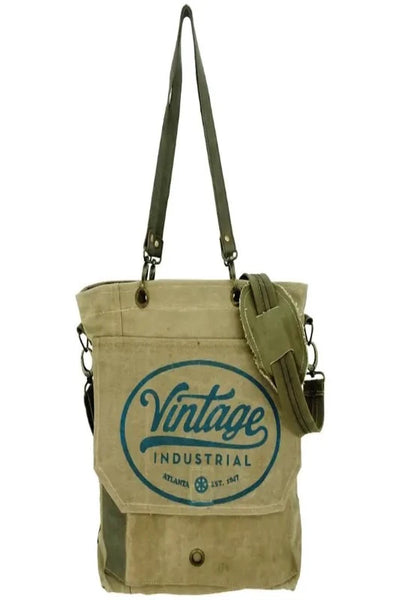 Vintage Recycled Military Tent Bag - Bel Air Boutique