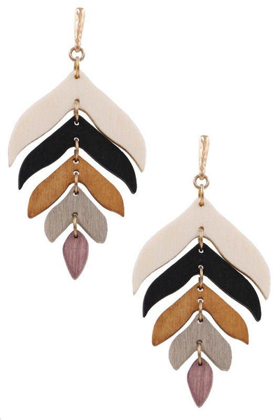 Wood You Leaf Me Alone Earrings - Bel Air Boutique